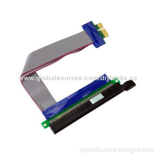 PCI-E Express 16X to 1X Riser Card Adapter Flex Extension Cable, OEM Orders Welcomed